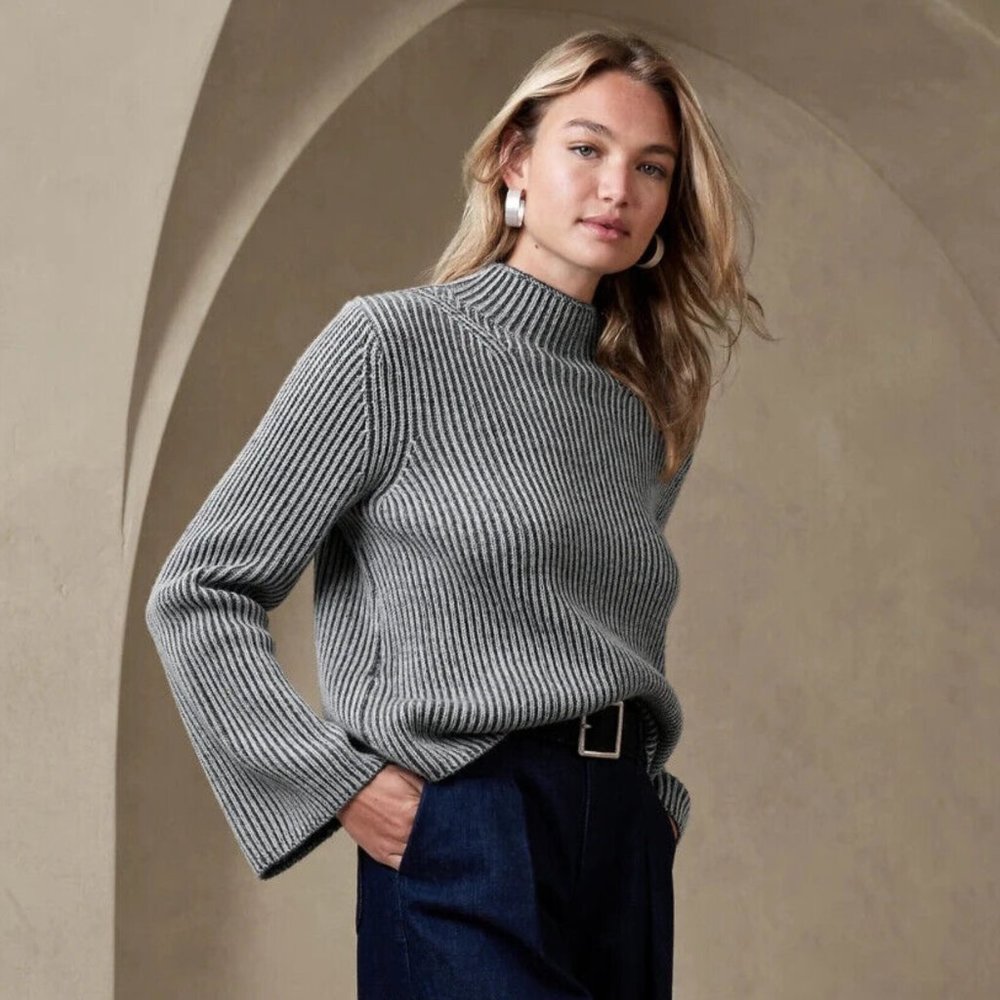NWT Banana Republic Mariner Sweater-- Made with Softest, Washable Merino Wool